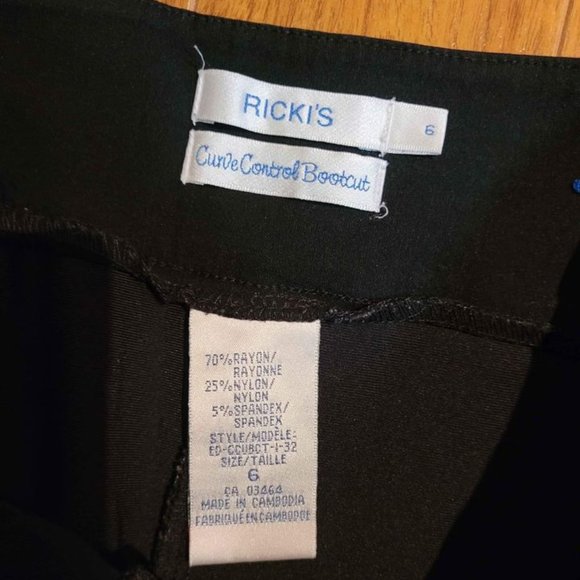 Ricki’s Curve Control Bootcut Pant -  Size 6 - Picture 3 of 3